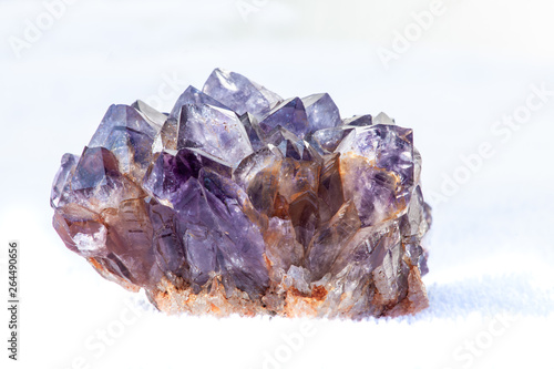 Chunk of amethyst crystals