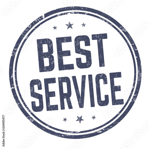 Best service sign or stamp