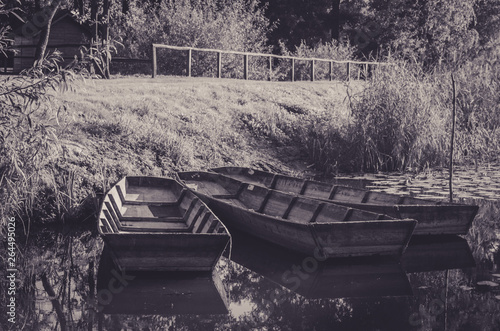 Boats in an river armlet