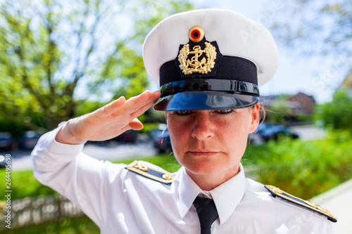 Woman in a military uniform of german Bundeswehr photo