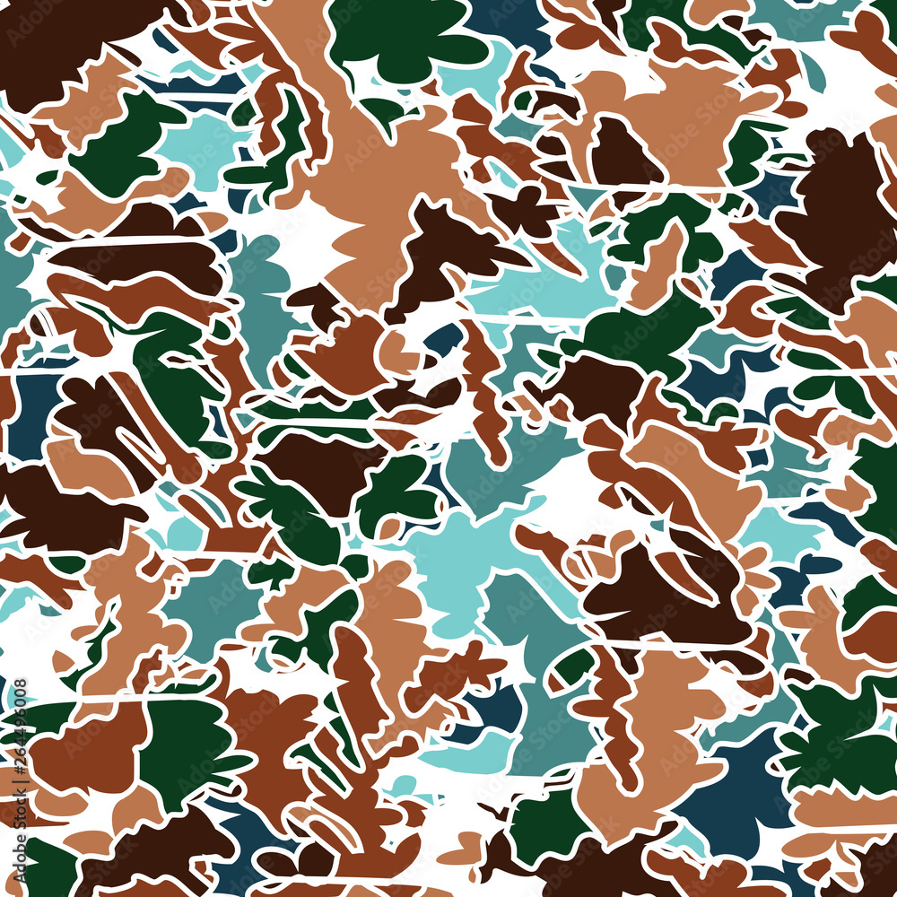 Fashionable camouflage pattern, Fashionable camouflage pattern,