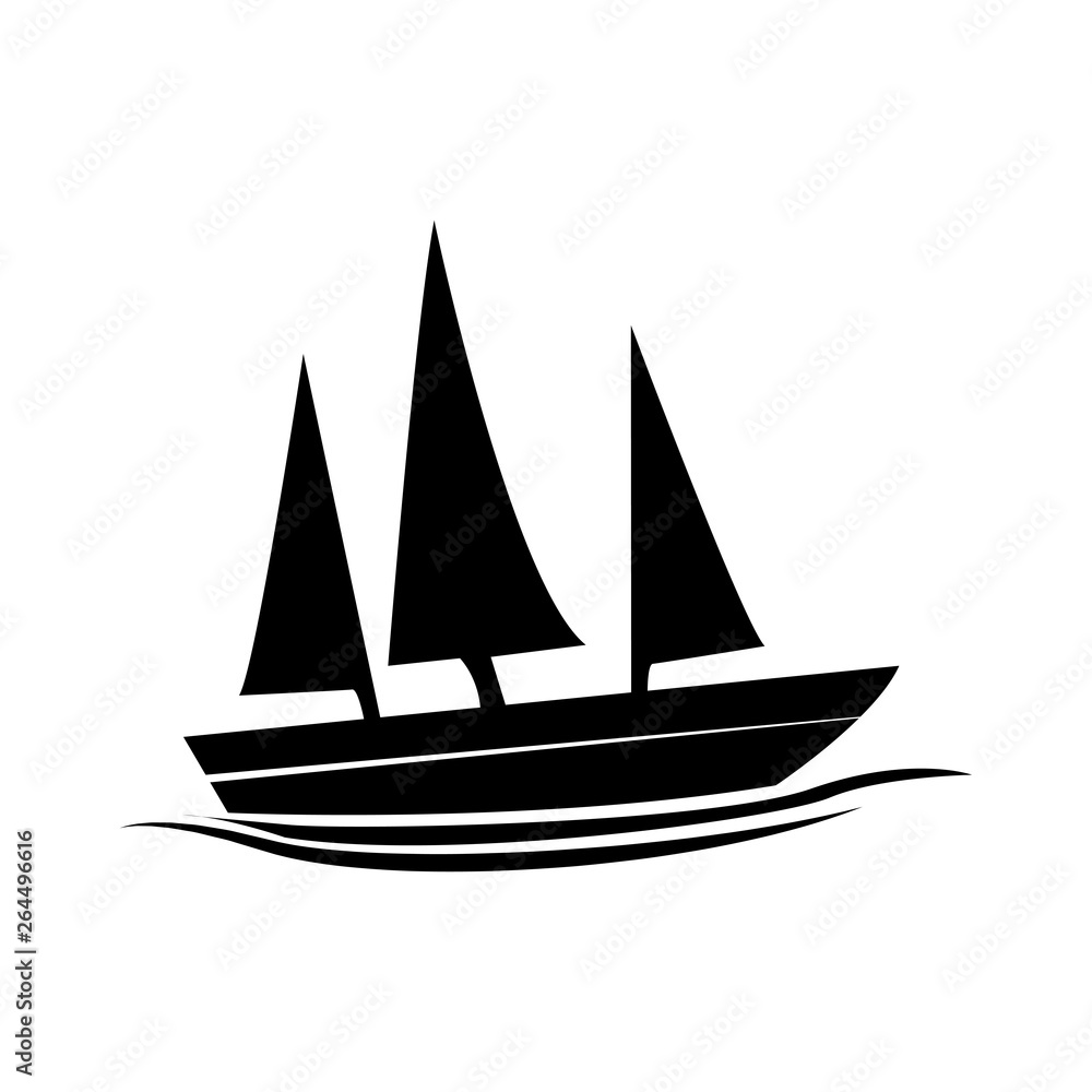 Isolated sailboat icon image. Vector illustration design