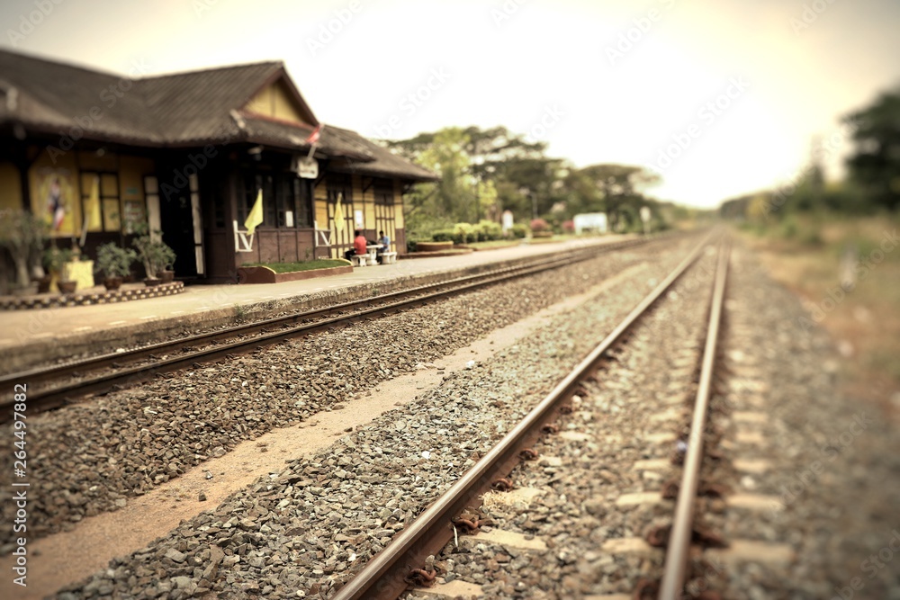 Train station and railway