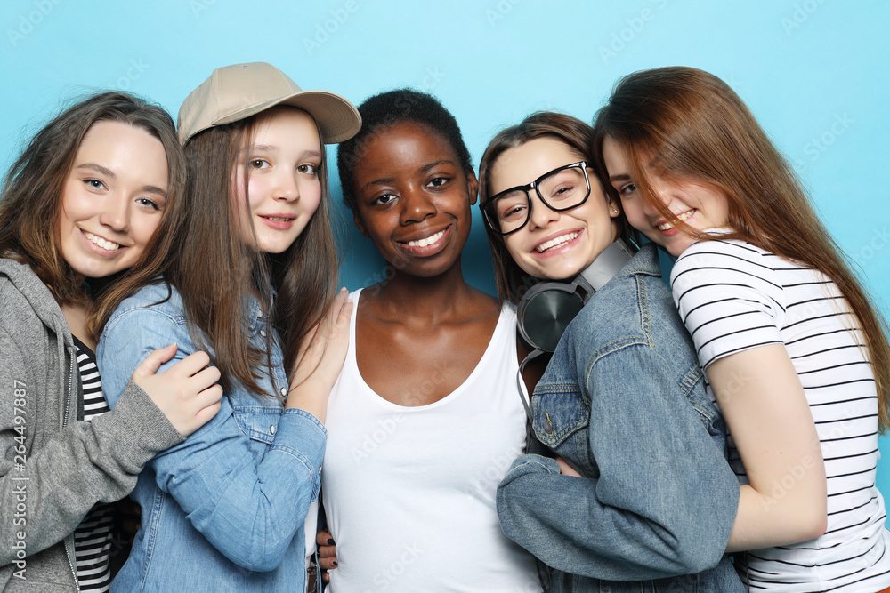 Fototapeta premium Multiethnic friendship and people concept. 