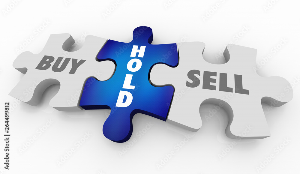Buy Hold Sell Puzzle Pieces Investment Advice 3d Illustration Buy Hold Sell Puzzle Pieces Investment Advice 3d Illustration