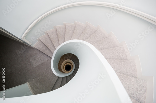 the spiral staircases of a hotel