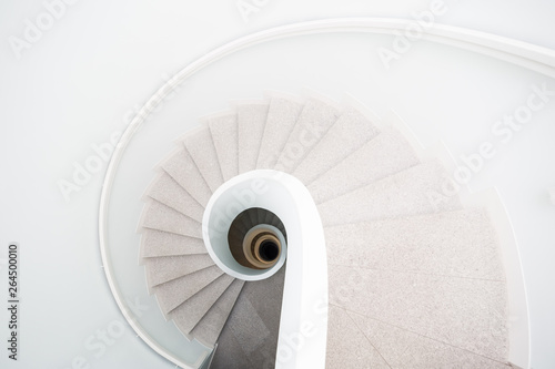 the spiral staircases of a hotel