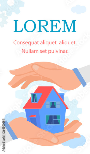 Home Insurance Service Brochure Vector Template