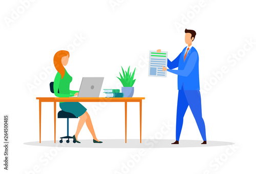 Journalist and Editor Cartoon Vector Characters