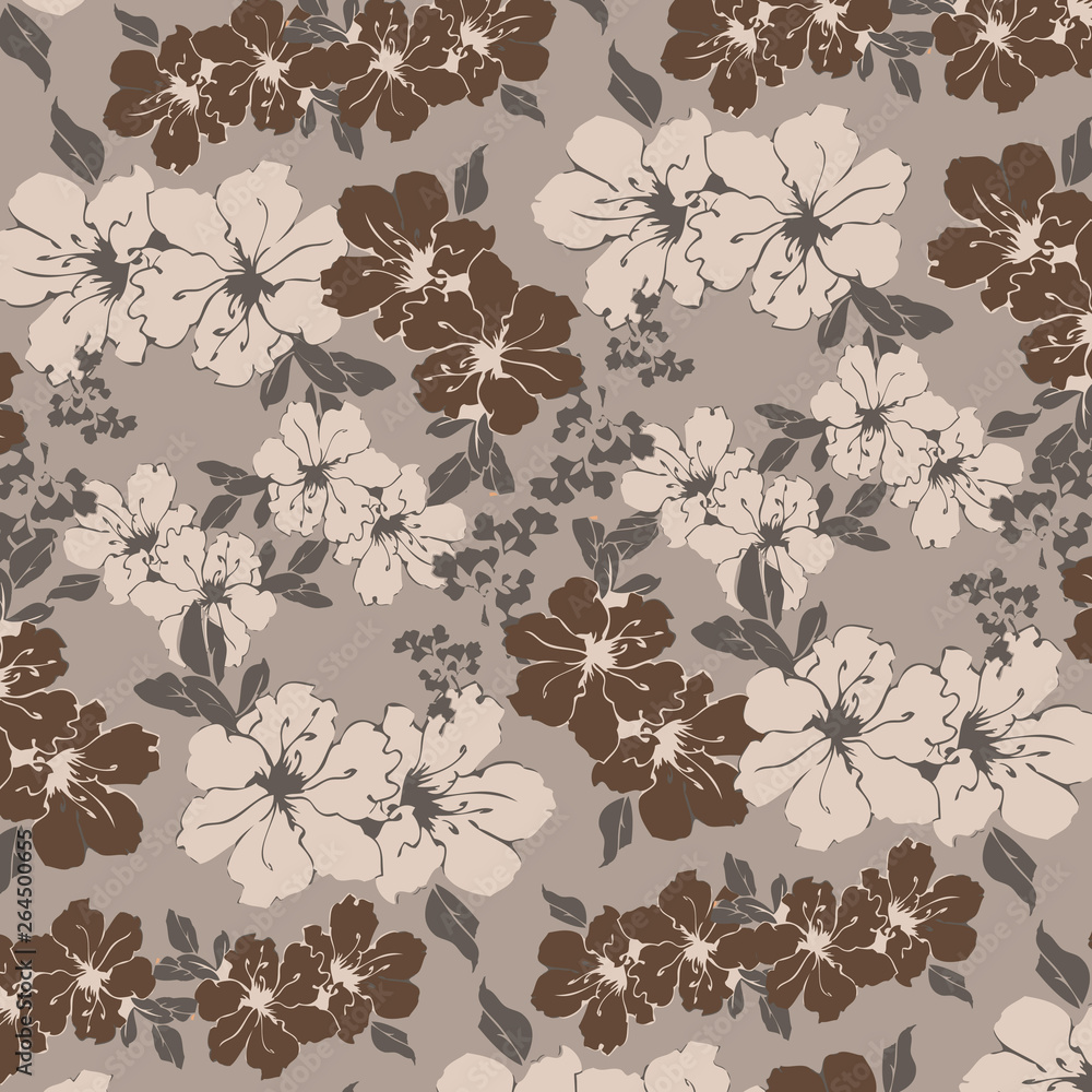 Fototapeta premium Fashionable pattern in small flowers. Floral background for textiles.