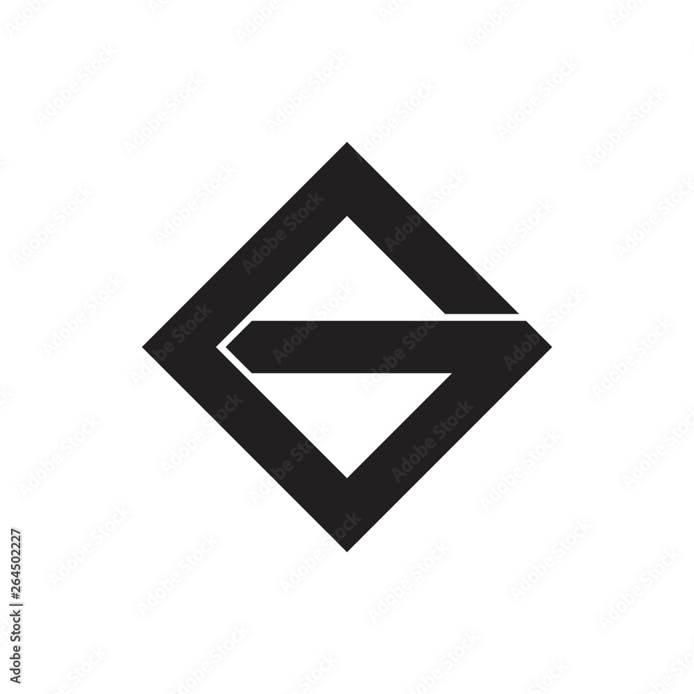 letter g square geometric line logo vector letter g square geometric line logo vector