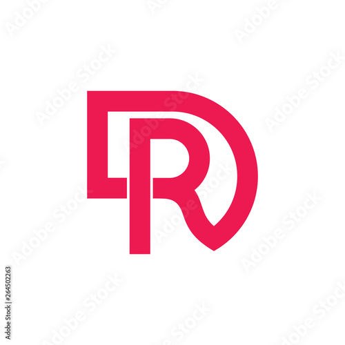 Free Download letters dr simple linked line geometric logo vector - GFXLoad
