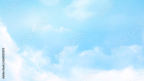 Obraz na płótnie Abstract blurred beautiful soft cloud background with a pastel multicolored gradient with bokeh concept for wedding card design or presentation w salonie