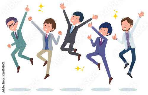 office scene_jump office men