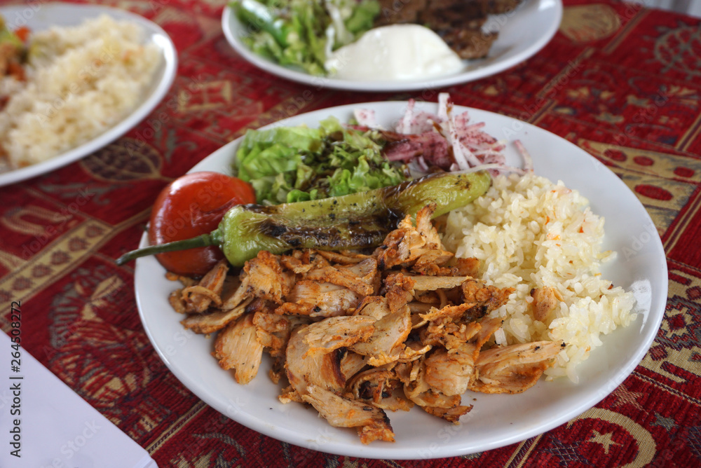 Chicken kababs the traditional Turkish food Chicken kababs the traditional Turkish food