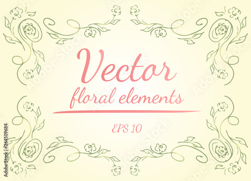 Wreath of roses or peonies flowers branches with living coral, green, sage, white nectar colors. floral frame design elements for invitations, greeting cards, posters, blogs. Hand drawn illustration