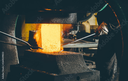 Photography The process of forging metal
