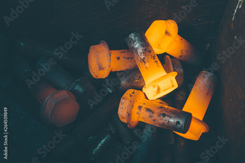 Foto The process of forging metal