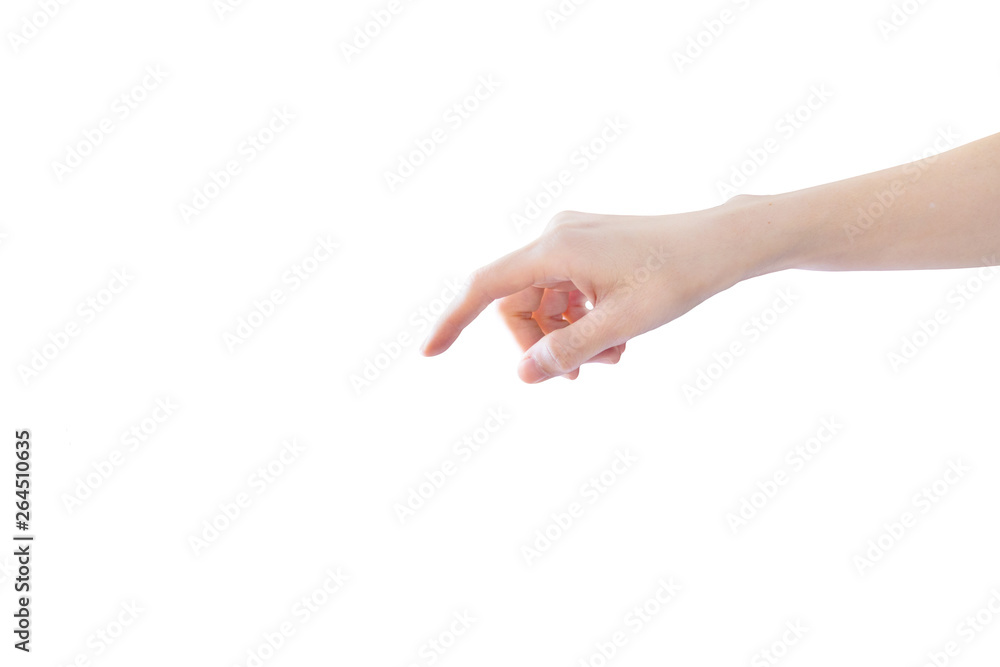 Finger point downward isolated on white background Finger point downward isolated on white background