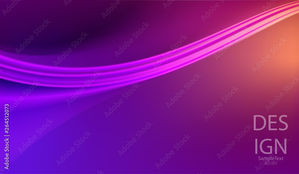 Abstract purple design with a smooth wriggling stripe Abstract purple design with a smooth wriggling stripe
