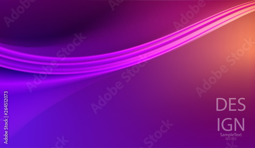 Abstract purple design with a smooth wriggling stripe