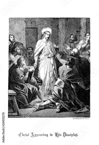 Christian illustration. Old image Fototapeta