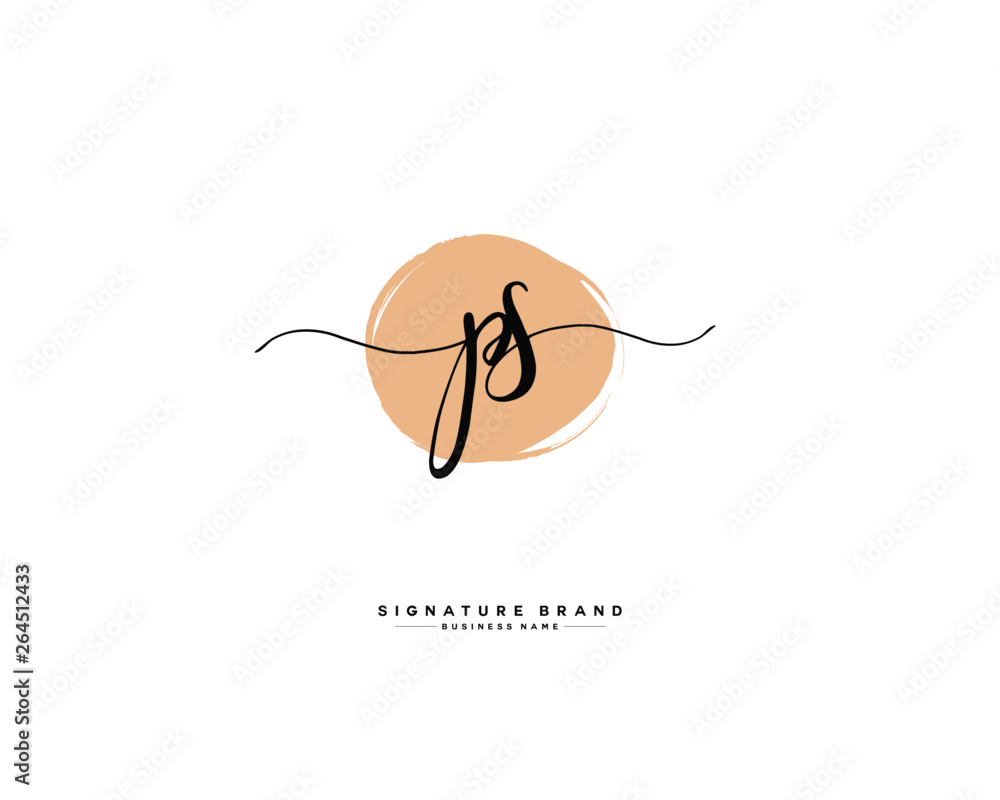 P S PS initial logo handwriting template vector P S PS initial logo handwriting template vector