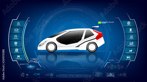 Electronic EV car with AI interface 001