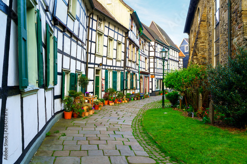 Old town Small backstreet in Hattingen Ruhr Germany photo
