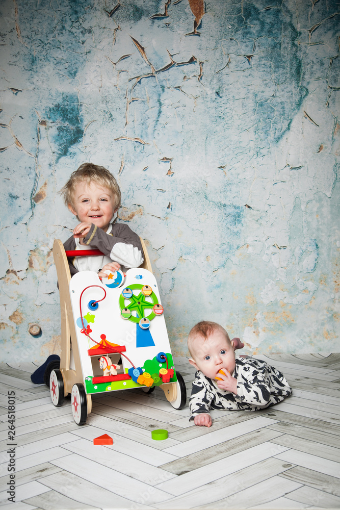 Fototapeta premium Holz Lauflernwagen