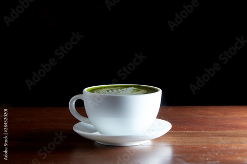 Matcha green tea latte hot drink