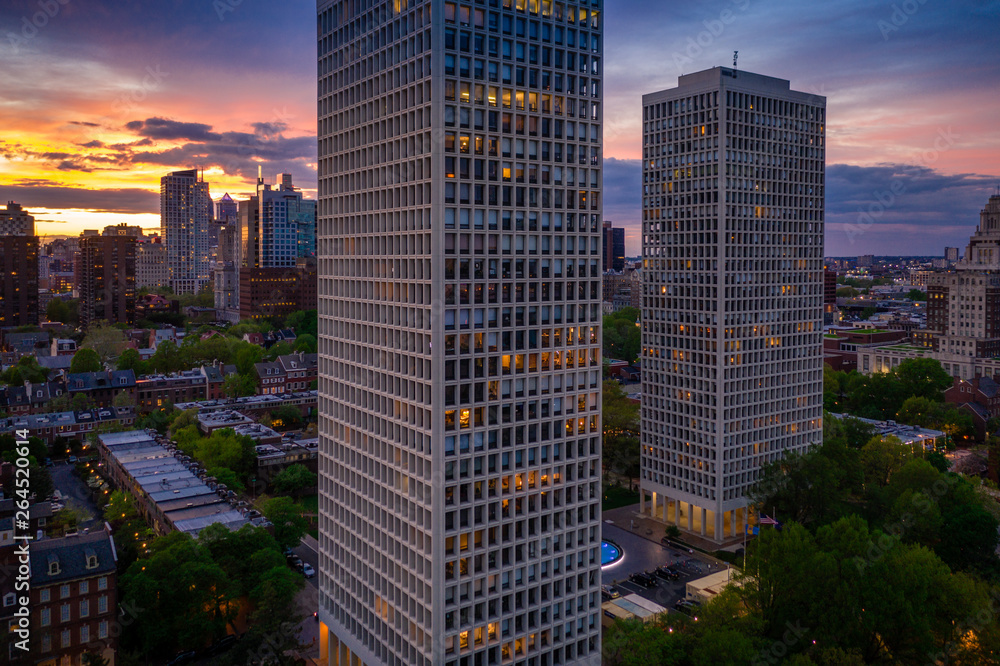 Obraz premium Aerial of Philadelphia Skyline