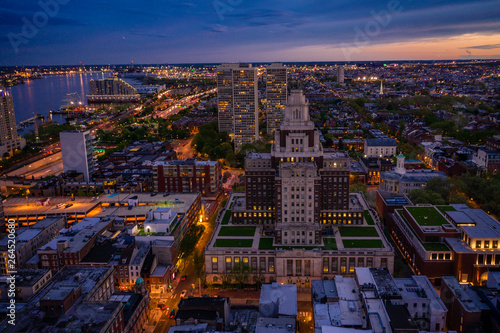 Aerial of Philadelphia Skyline