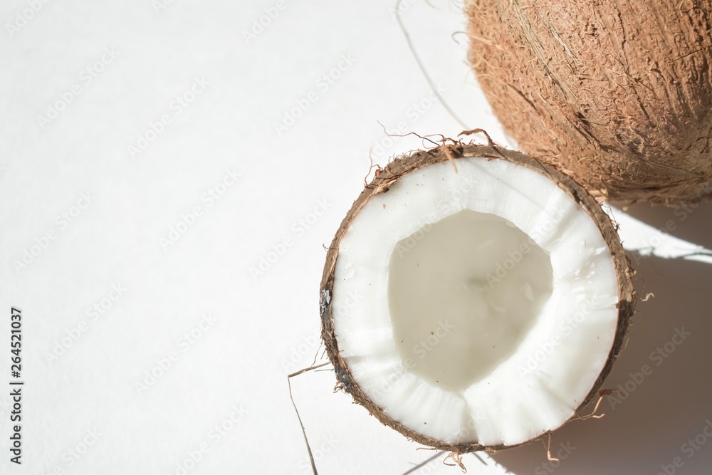 coconut on wooden background coconut on wooden background