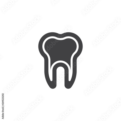Enamel tooth vector icon. filled flat sign for mobile concept and web design. Healthy human tooth glyph icon. Dentistry, stomatology and dental care symbol, logo illustration. Pixel perfect vector