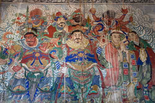 Nov 2014, Datong, China: Mural paintings Yungang grottoes in Datong, Shanxi province, China