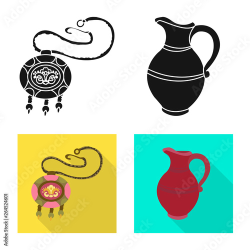 Isolated object of culture and sightseeing logo. Collection of culture and originality stock vector illustration.