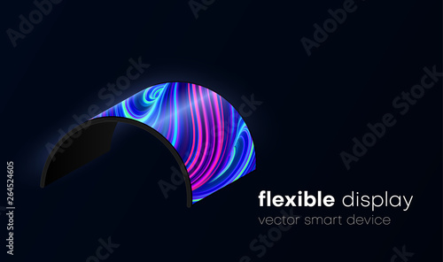 Flexible display. New technology transforming cell phone into tablet.