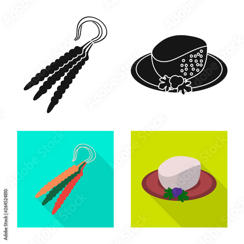 Isolated object of culture and sightseeing symbol. Set of culture and originality stock symbol for web.