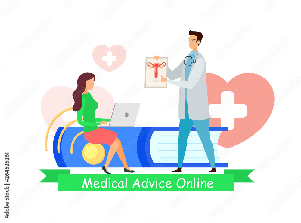 Online Doctor, Medical Advice Vector Web Banner