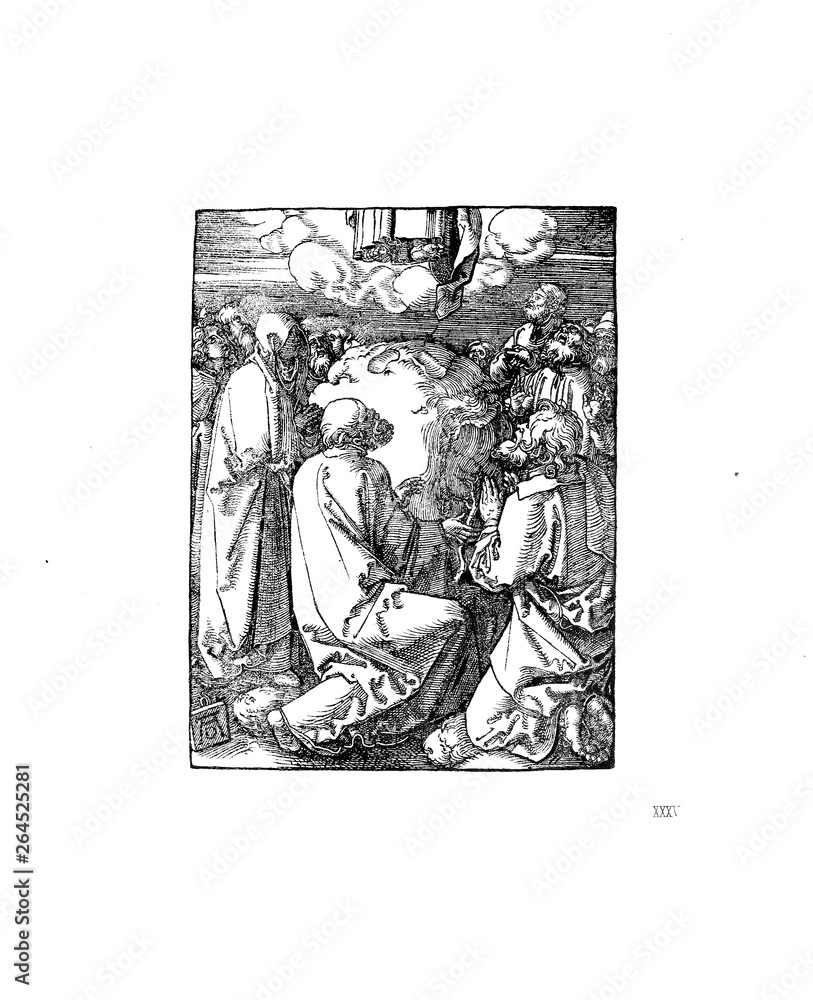 Fototapeta premium Christian illustration. Old image
