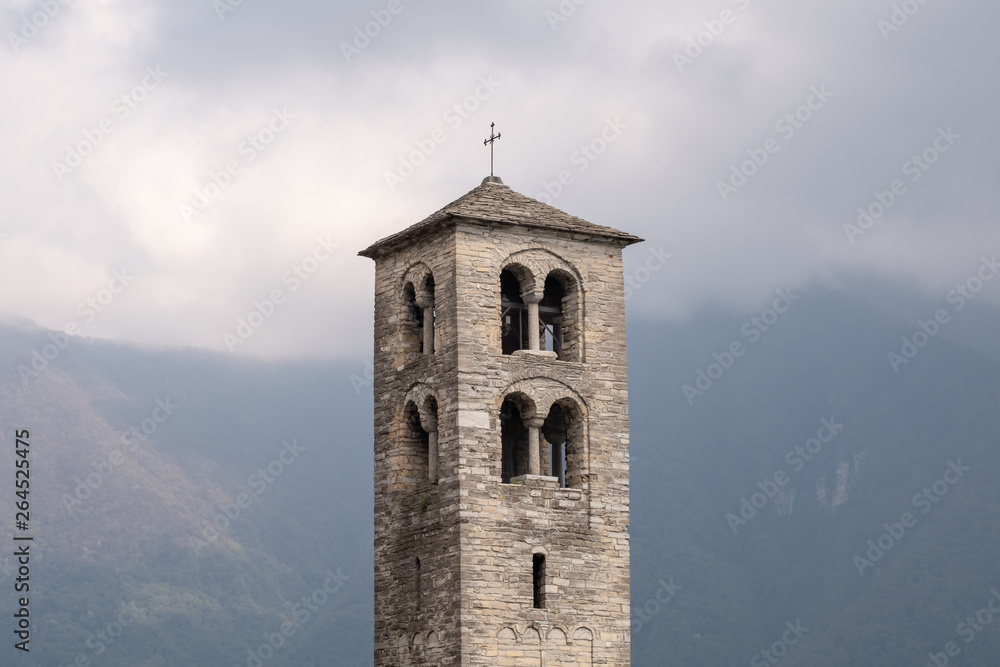 Romanesque church tower in Italy
