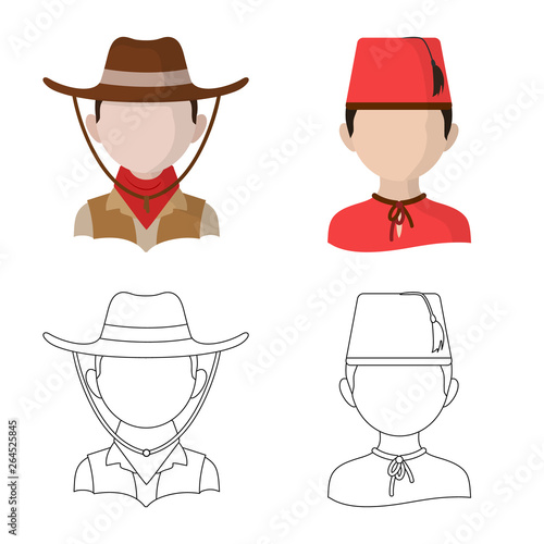 Vector illustration of imitator and resident icon. Collection of imitator and culture vector icon for stock.
