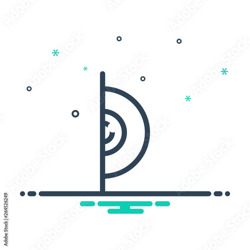 Mix line icon for eye ios glimmers