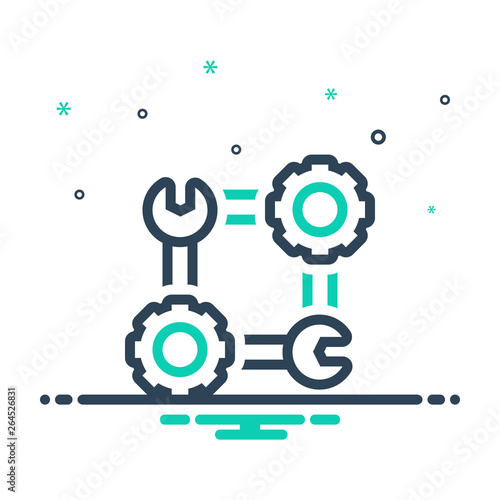 Mix line icon for service spanner