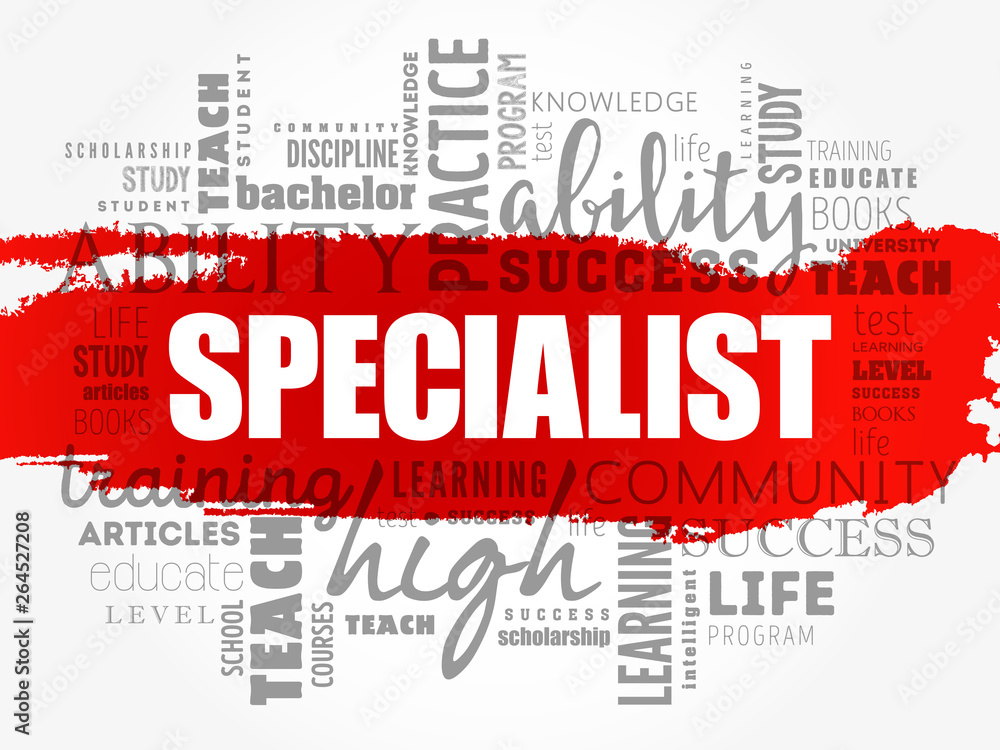 Fototapeta premium SPECIALIST word cloud collage, education concept background
