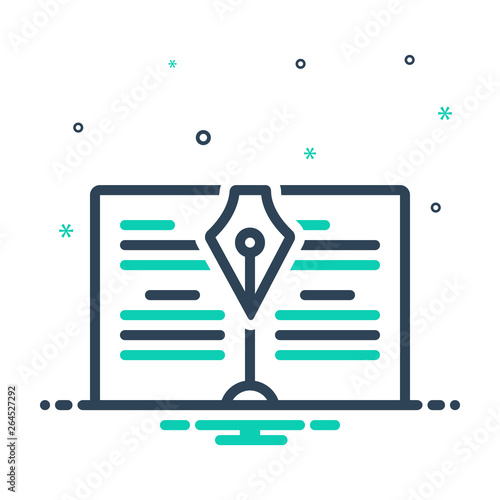 Mix line icon for narrative