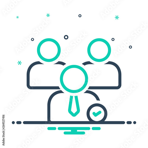 Mix line icon for nominees candidacy