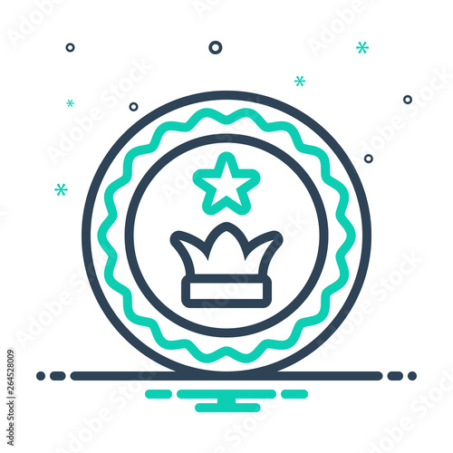 Mix line icon for vip celebrity 