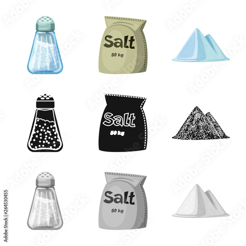 Isolated object of cooking and sea logo. Set of cooking and baking   stock symbol for web.
